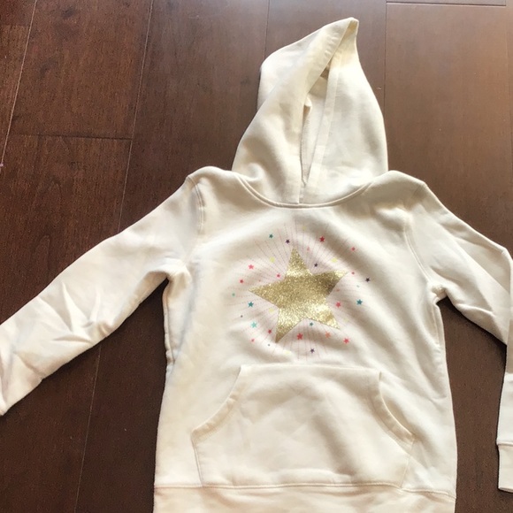 Cute off white hoodie with stars!! - Picture 2 of 2